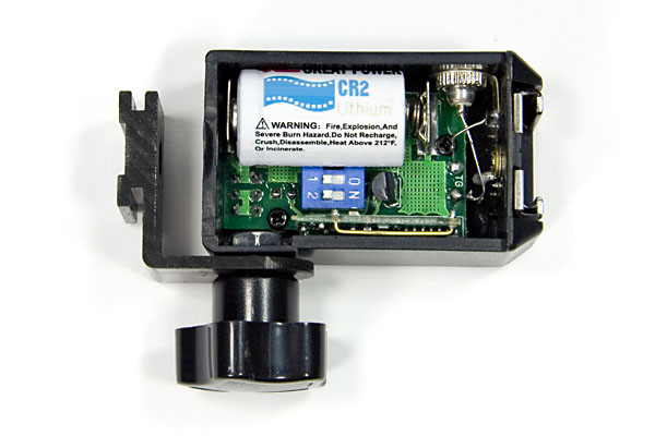 receiver with battery cover removed
