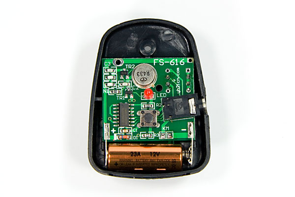 transmitter with top of case removed