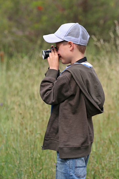 Ashley composing a photo