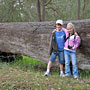 Ashley and Michelle at the Jarrahdale Centenary Log