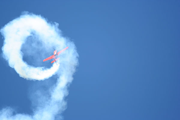 barrel rolls after completing a qualifying run
