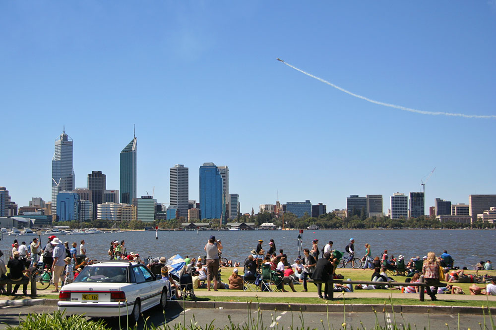 aerobatics over Perth