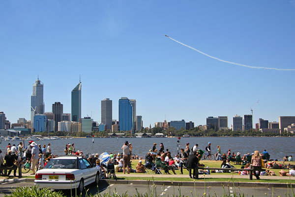 aerobatics over Perth