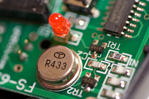detail of receiver PCB