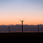 Emu Downs Wind Farm at dusk