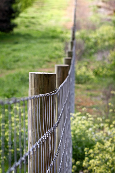 uphill fence