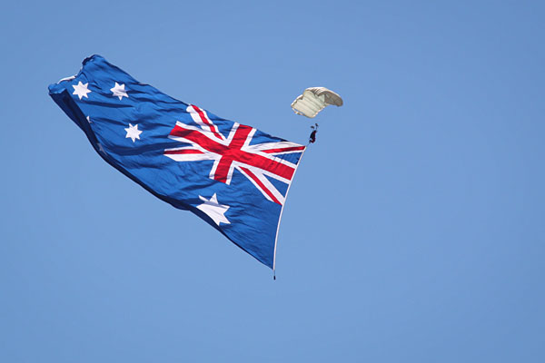 giant Aussie flag