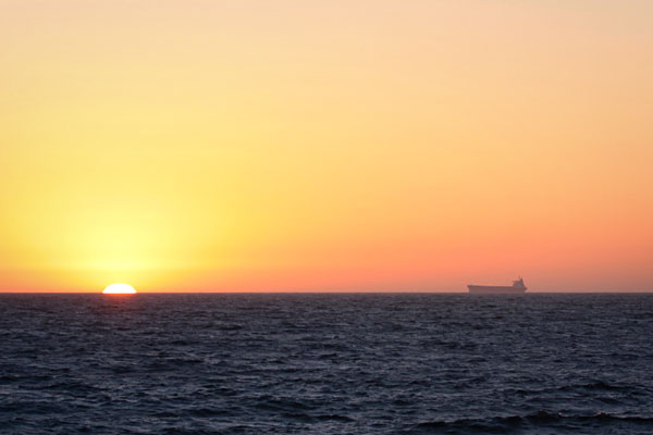 sailling into the sunset