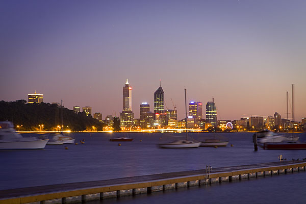 Perth City before sunrise