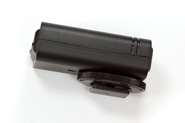side of receiver showing hotshoe connector