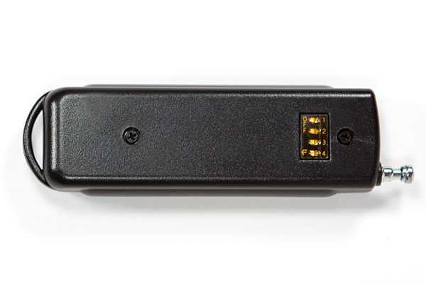 DIP switches on transmitter