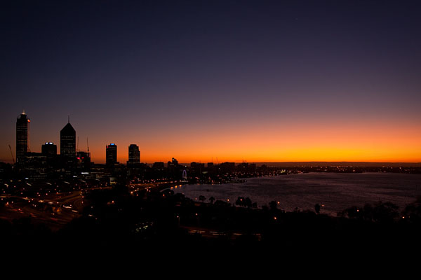 pre-dawn Perth sky