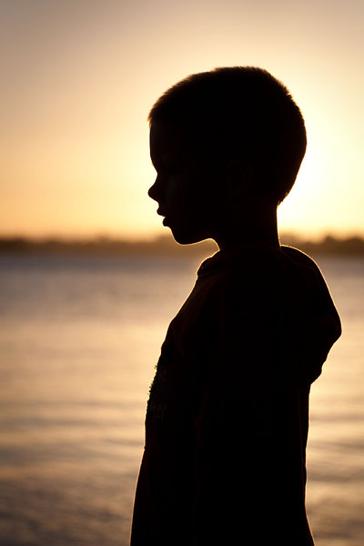 Nicholas silhouetted