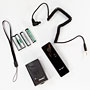 components: handstrap, 4x AAA batteries, receiver, transmitter and camera cable