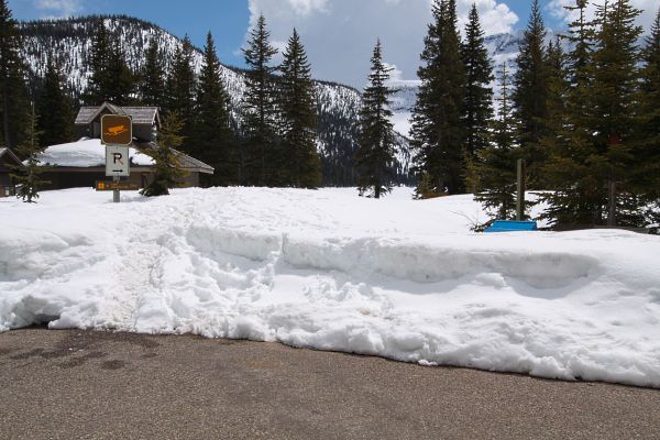lotsa snow at Cameron Lake