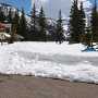 lotsa snow at Cameron Lake