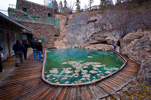 pool of water from the sulphur springs