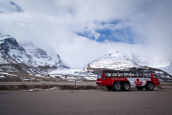 Athabasca Glacier and Ice Explorer bus