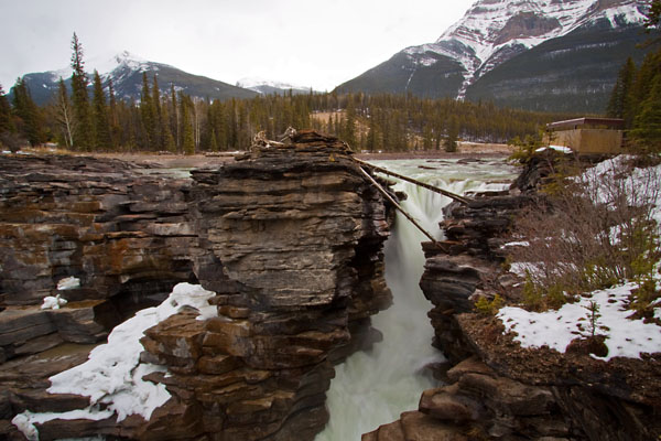top section of Athabasca Falls
