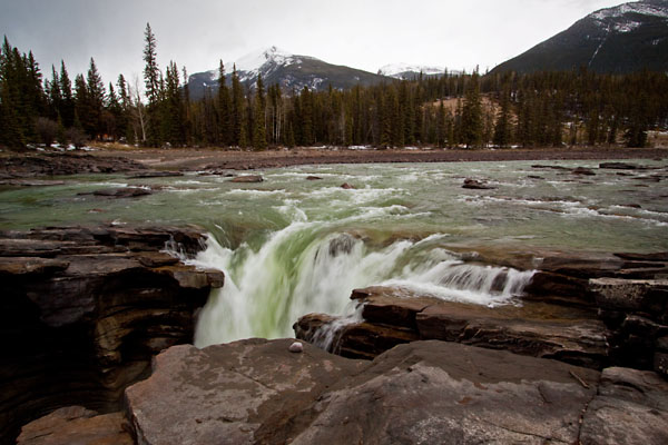 above Athabasca Falls