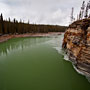 the pool below Athabasca Falls