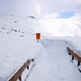 lots of snow over the previous few days completely blocked the path