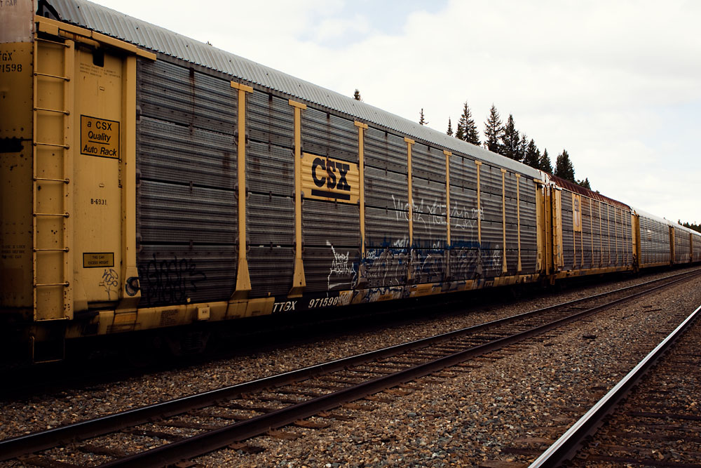 graffiti-ed train