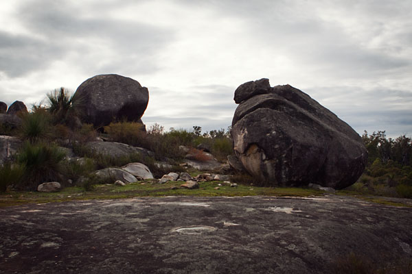 huge boulders scattered around