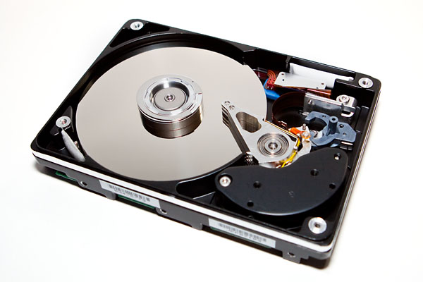 inside a hard disk drive