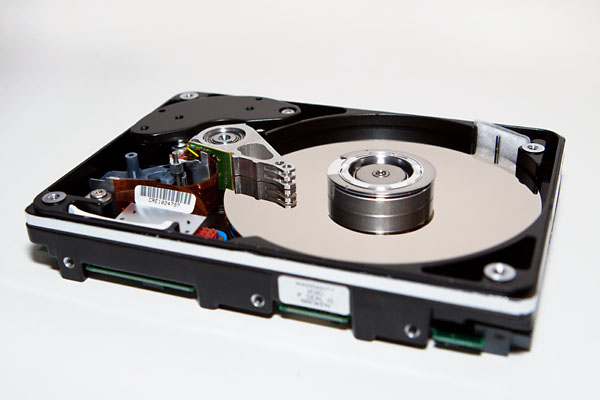 inside a hard disk drive