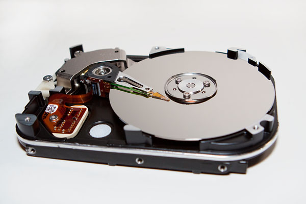 inside a hard disk drive