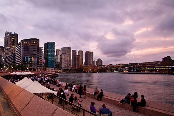 overlooking the Opera Bar