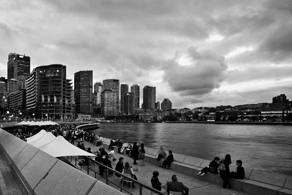 overlooking the Opera Bar