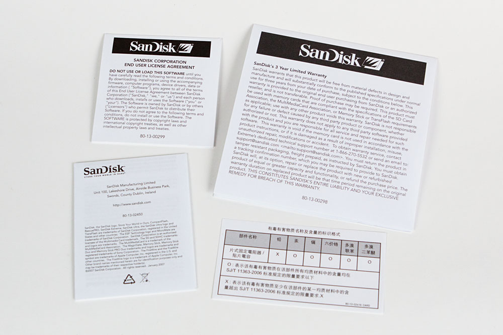 documentation included in the box
