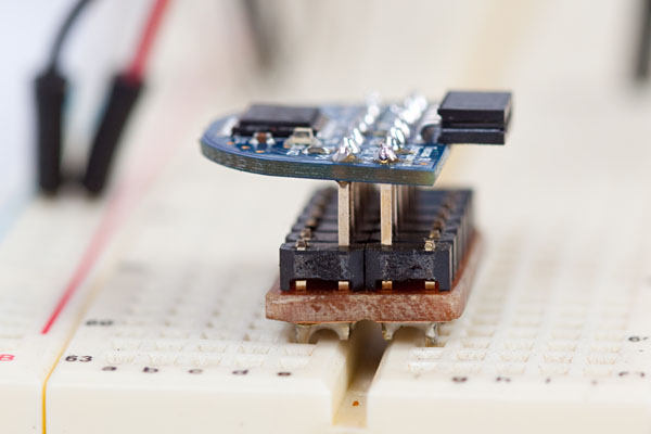 completed <a href="../electronics/msp430/breadboard.cgi">breadboard adapter</a> plugged into a breadboard