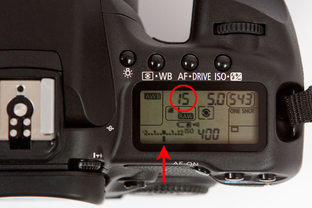 Canon 50D, zero exposure compensation set