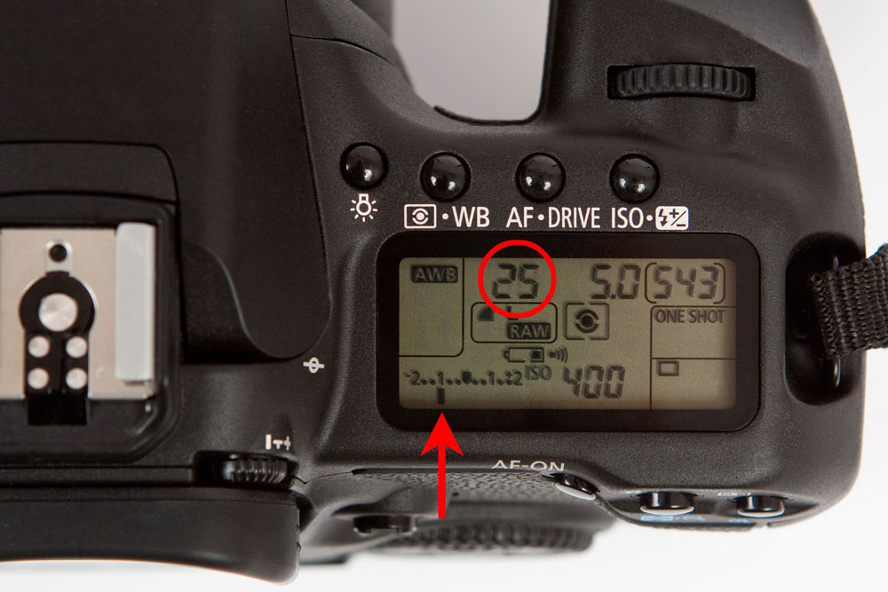 Canon 50D, -1 stop exposure compensation