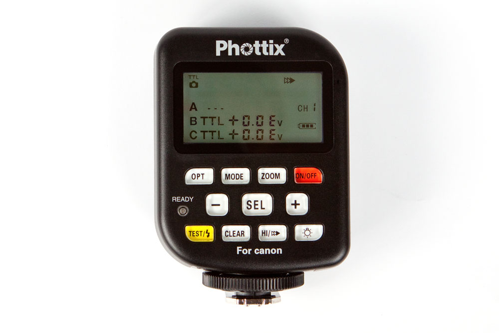 group A disabled, group B & C in TTL mode, second curtain mode enabled