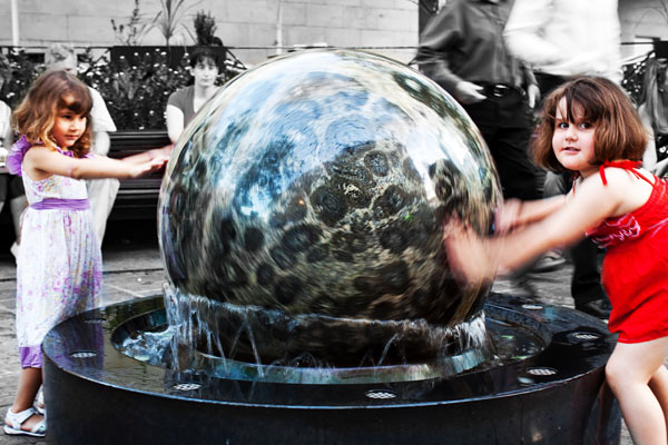 having a ball!
