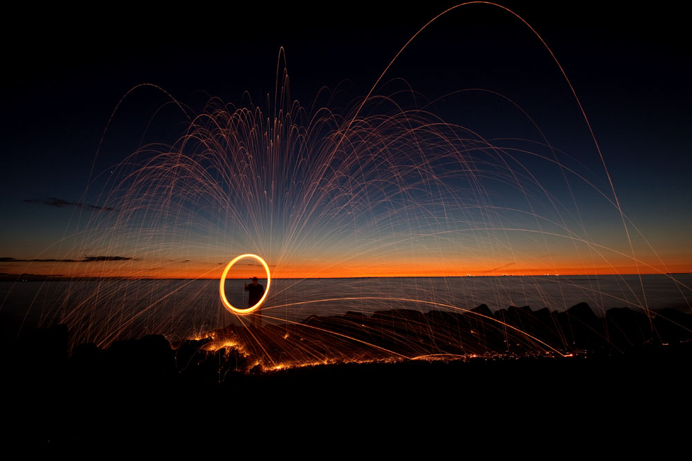 steel wool spinning