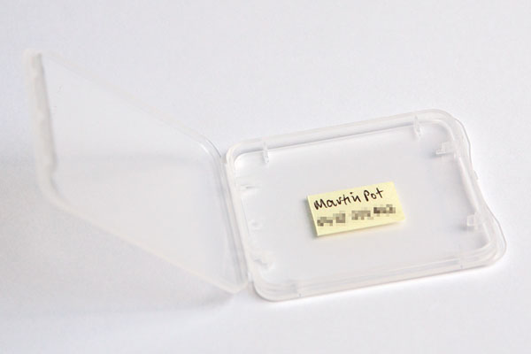 label your compact flash memory card cases