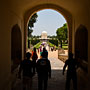 a view of the Gumbaz through the entrance
