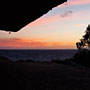 sunset, as seen from inside the Observation Post