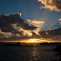 crepuscular rays before sunset