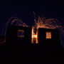 steel wool spinning in the lighthouse keeper's house