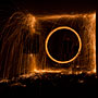 steel wool spinning in the old WWII bunkers