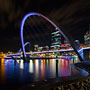Elizabeth Quay Bridge in front of the city