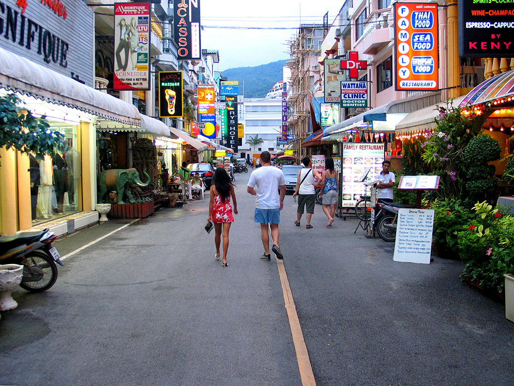 Patong street in the evening