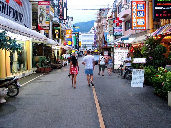 Patong street in the evening