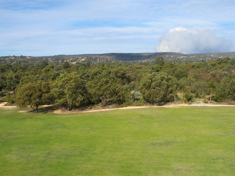 bushfire in the hills